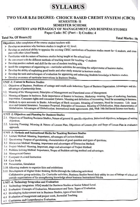 II SEM B.ED MANAGEMENT AND BUSINESS STUDIES  By C.G PRASAD SMV GOLD TUTOR