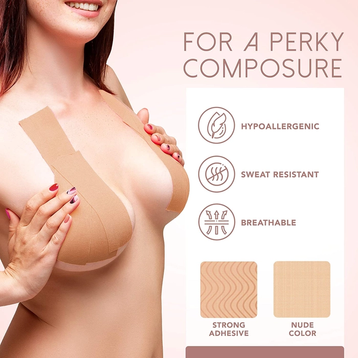 Boob Tape for Breast Lift With 10 Petal Nipple Covers - Beauty Bar