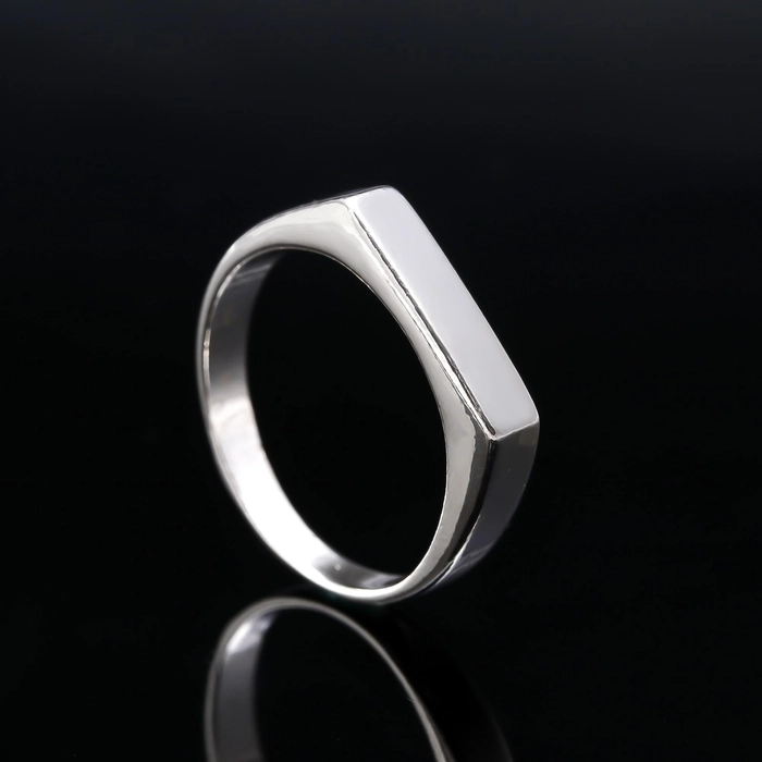 Minimalist Gift|stainless Steel Minimalist Signet Ring For Men - 5mm Wide  Wedding Band