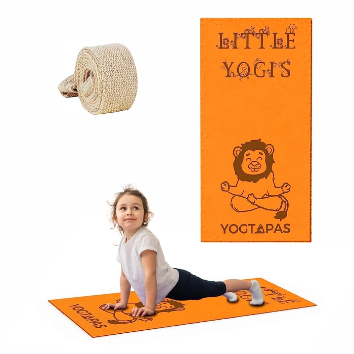 Yogtapas lion kids yoga mat orange ( 2x4 feet) 4mm