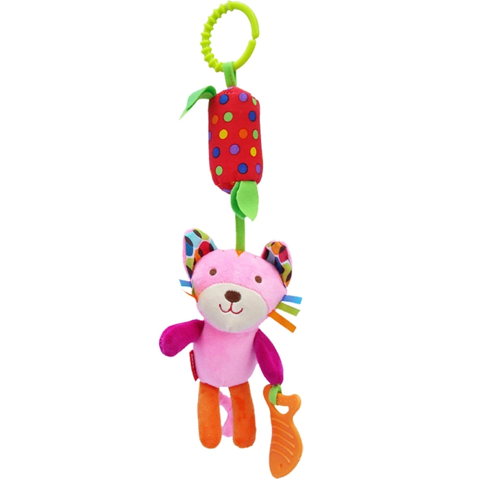 SKK Baby Rattle Wind Chime With Teether Clip on Toy for Stroller Crib Playmate