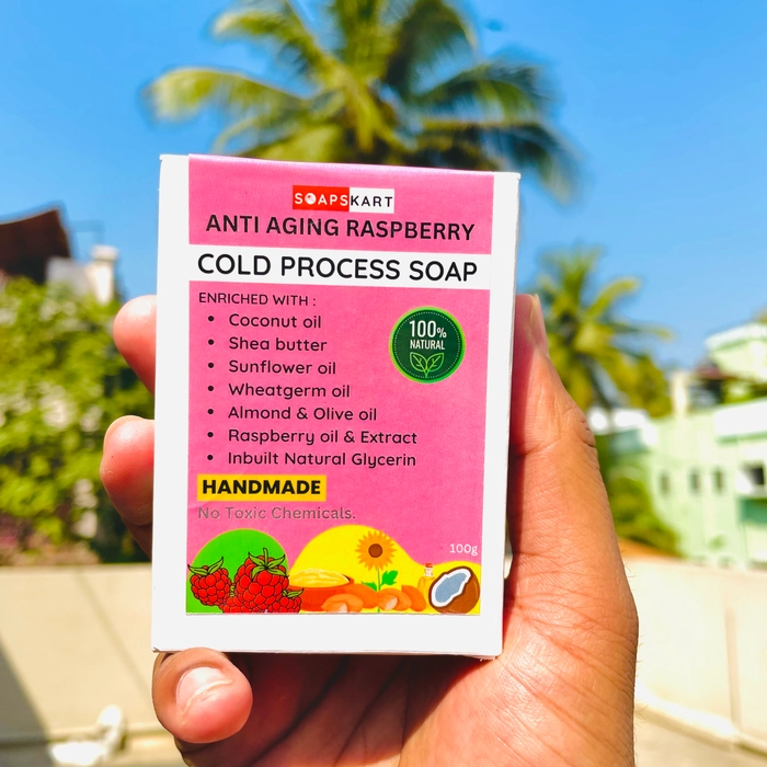 ANTI AGING RASPBERRY ( COLD PROCESS SOAP ) - SoapsKart.com