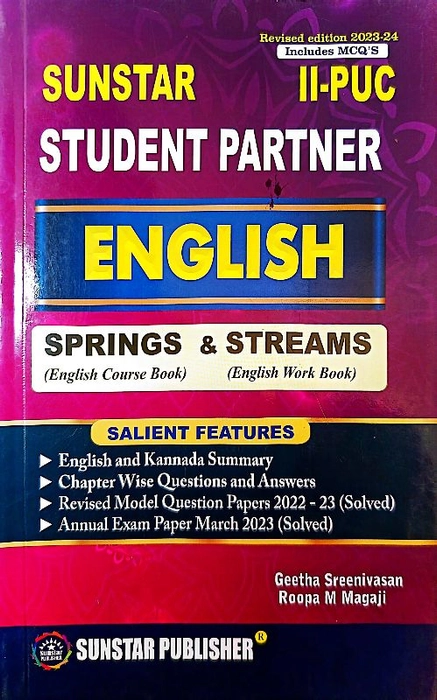 II PUC ENGLISH SUNSTAR Guide (Springs And Streams)
