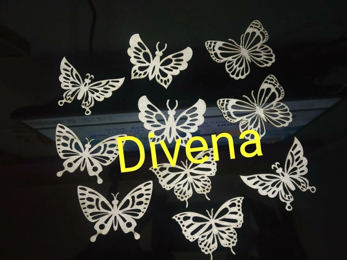 10 PCs Paper Silver Non Edible Butterfly For Cake Decoration - Divena In