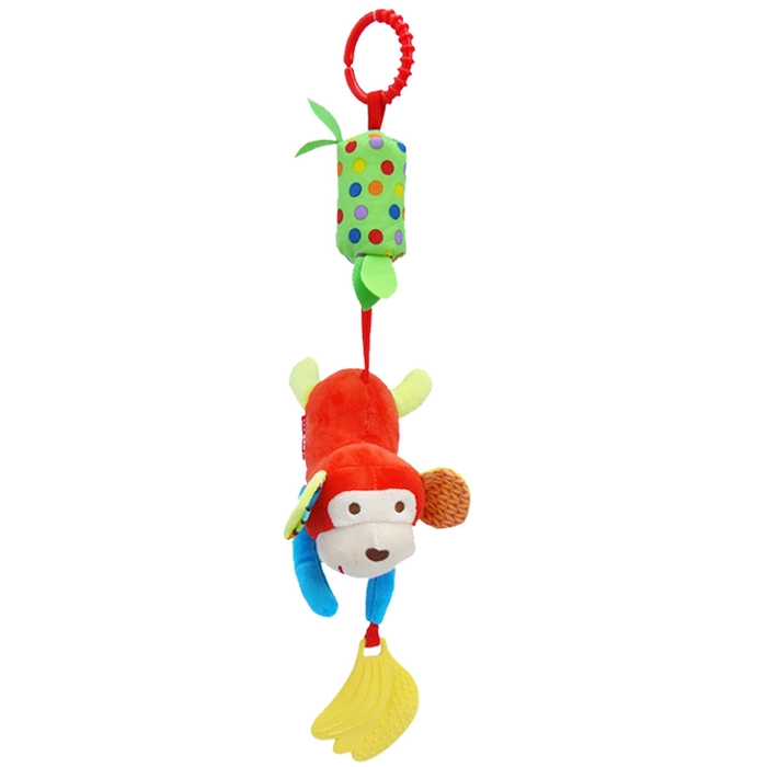 SKK Baby Rattle Wind Chime With Teether Clip on Toy for Stroller Crib Playmate