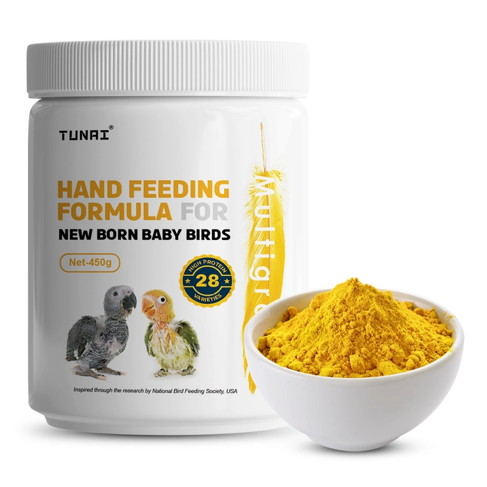 Tunai Multi Grain Mix Fine Powdered Hand Feeding Formula For All New Born Baby Birds, Fortified With Rich Content of Calcium And Protein, Essential For Your Petslife For The Growth Of Bones, Feathers