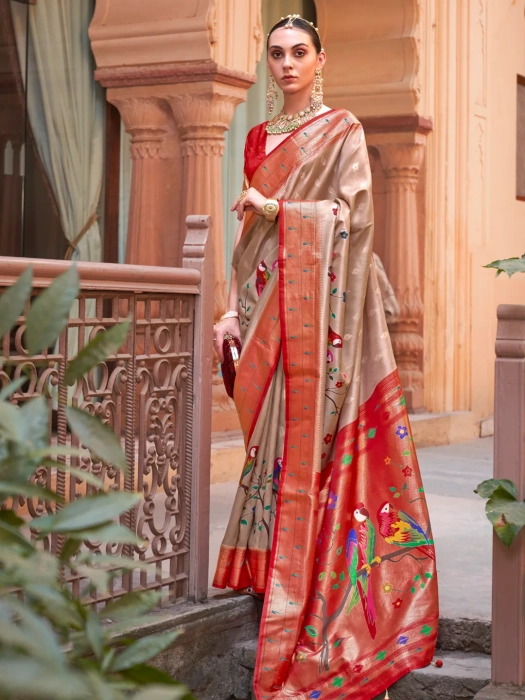 Buy Online Paithani Saree | Soft Silk Saree Hubli | India - Raj Silk Villa