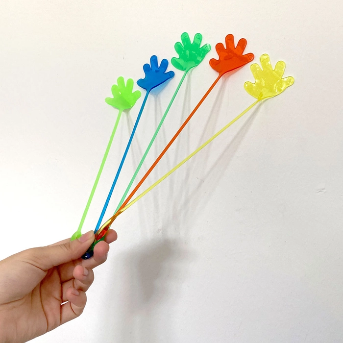 Retractable Sticky Palm Climbing Wall Children Prank ToyElastic Elastically Stretchable Stick Toy