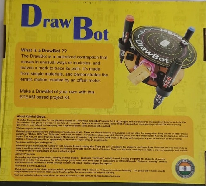 Draw Bot - A ROBOT that can draw and scribble | Do-It-Yourself Science Activity Kit