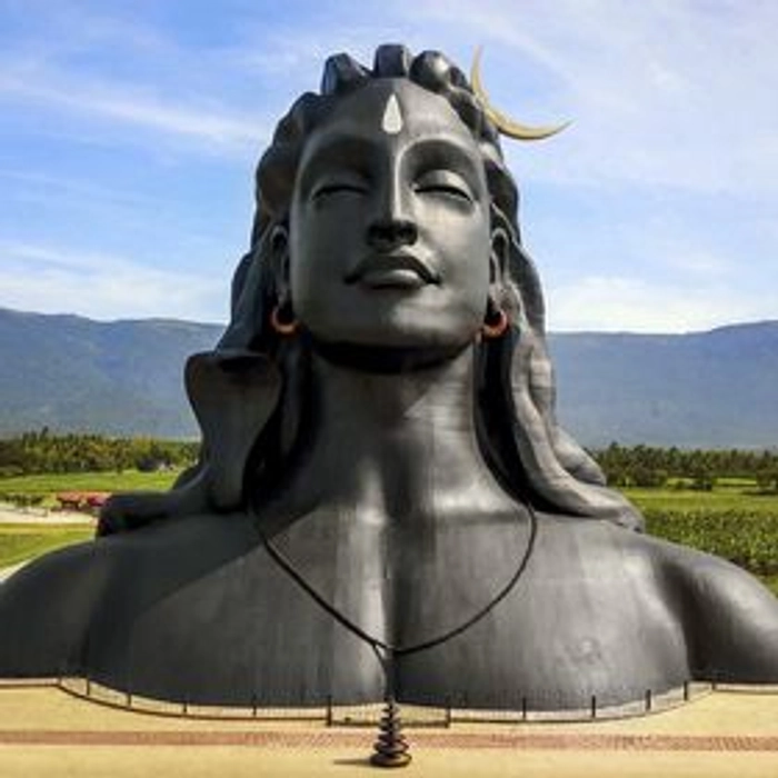 Adiyogi Miniature Statue With FREE Rudraksha Mala Trishul Double Tape Adiyogi Miniature Statue With FREE Rudraksha Mala Trishul Double Tape