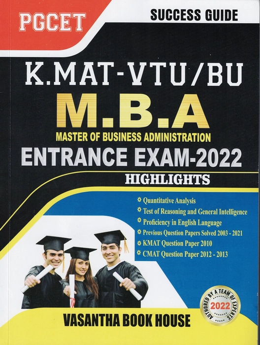 MBA Entrance Exam (PGCET) Book by Vasantha Series