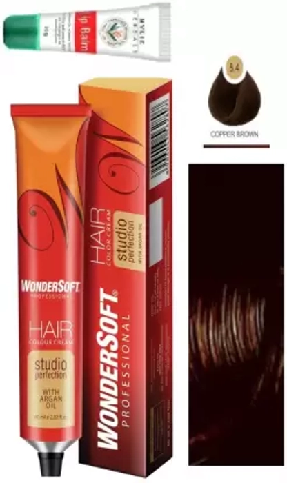 WonderSoft Professional Hair Color Cream-Copper Brown 5.4