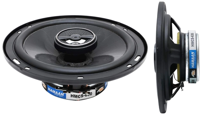 Hamaan HMCS-630 Left and Right 6.5" Coaxial Car Speakers (Pack of 2)
