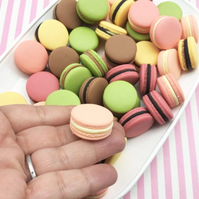 5 PCs Multicolor Artificial Macaron Cookie for Cake Topper