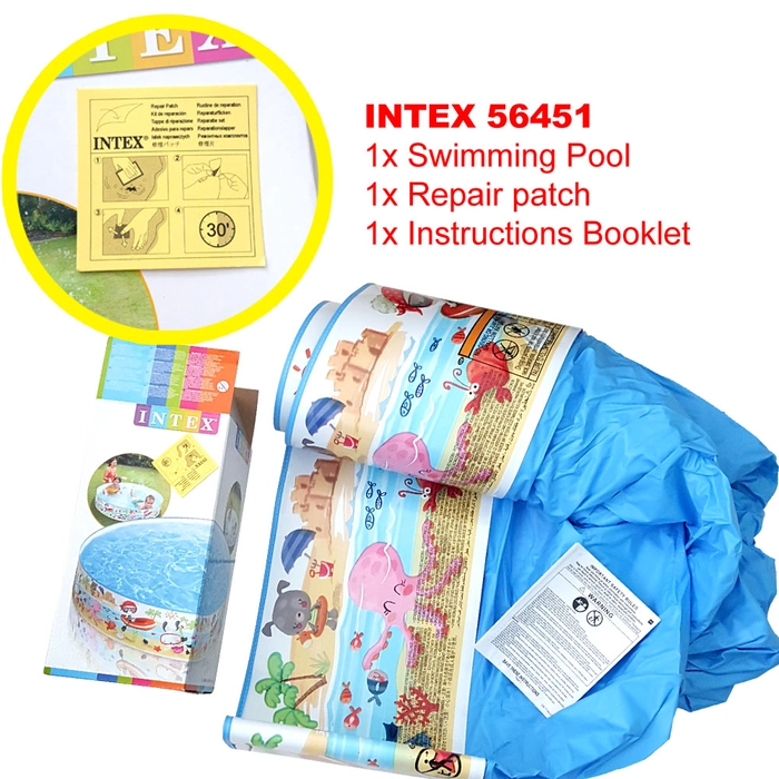 Intex 56451 56452 Kids Children Ocean Snapset Play Pool Playing Water Kolam Main Air Toys