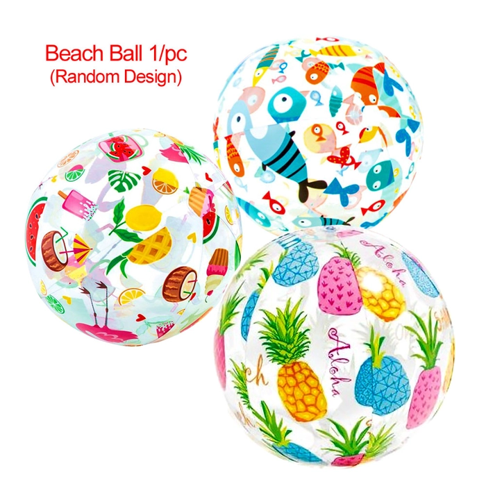 INTEX 20x20 inches Beach Ball Inflatable Ball Swimming Ball Children Pool and Beach Toys Bola Kolam Renang