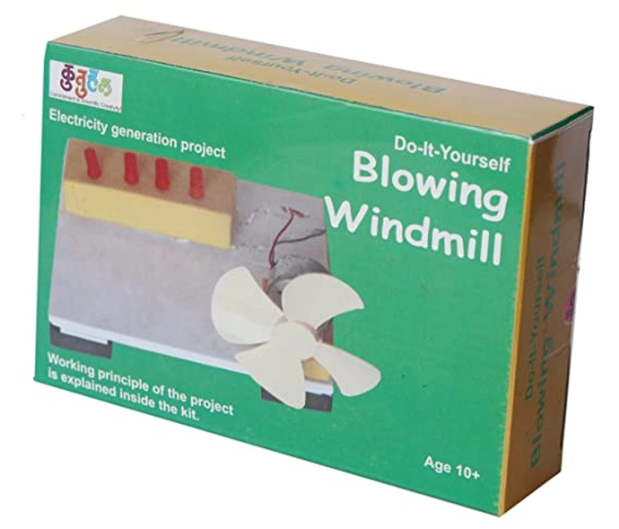 Blowing Windmill Making Kit. Do It Yourself. School Science Project