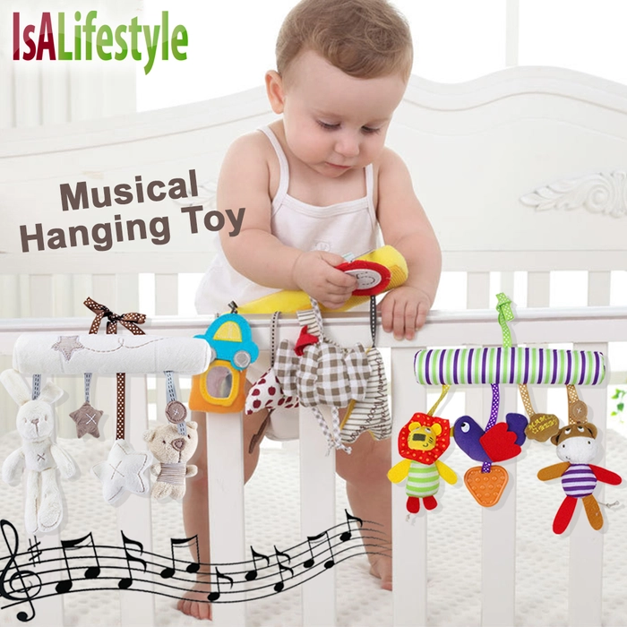 Baby Bed and Stroller Musical Toy Baby Rattle Bed Hanging Activity Toy with Music Baby Toys SKK