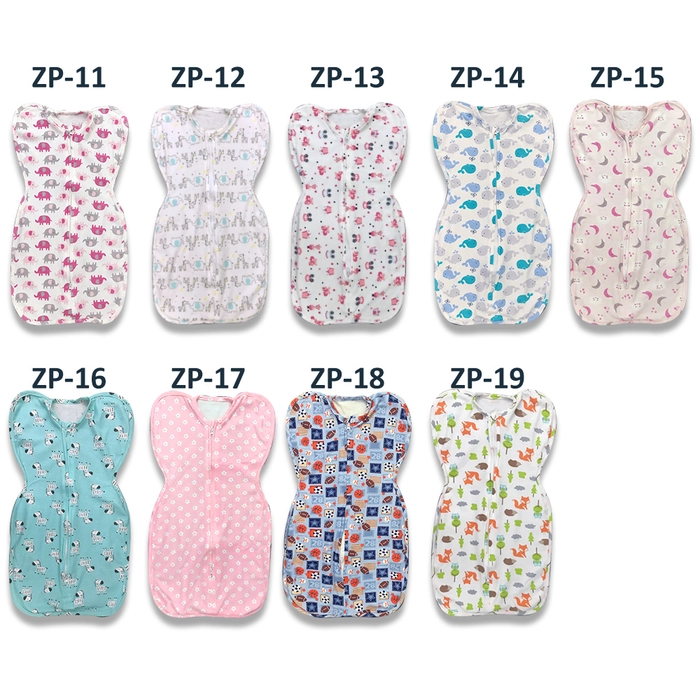 Instant Zip Swaddle Newborn Baby 2 Way Wrap Sleep Bag Infant Blanket Sleeping Suit Bedung Bayi Kain ZP