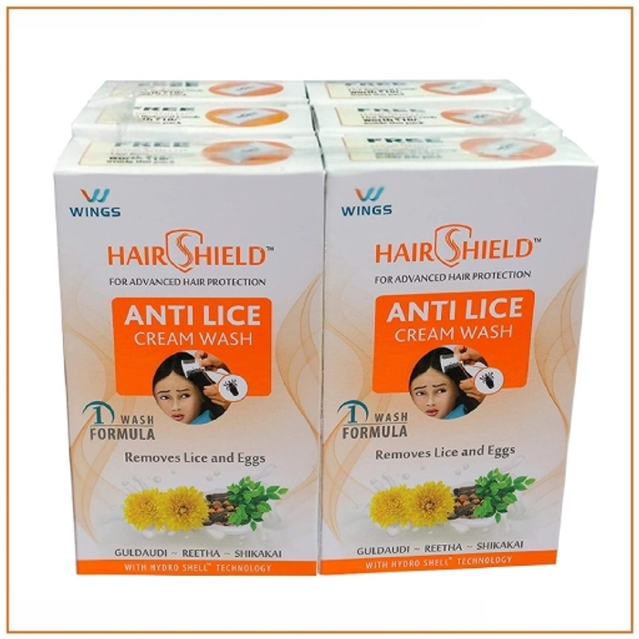 Hairshield Anti Lice Cream Wash 6X30ML ( 6Pcs Pack )