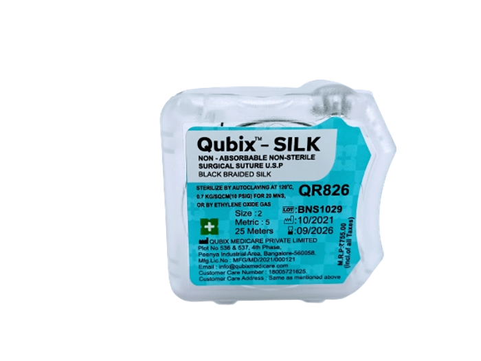 QR 826 Qubix Silk Non-Sterile Reel Size 2, 25 Mtrs