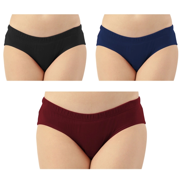 Set of 3 High Waist Panties,Women Hipster White Cotton Panty (Pack of 3)