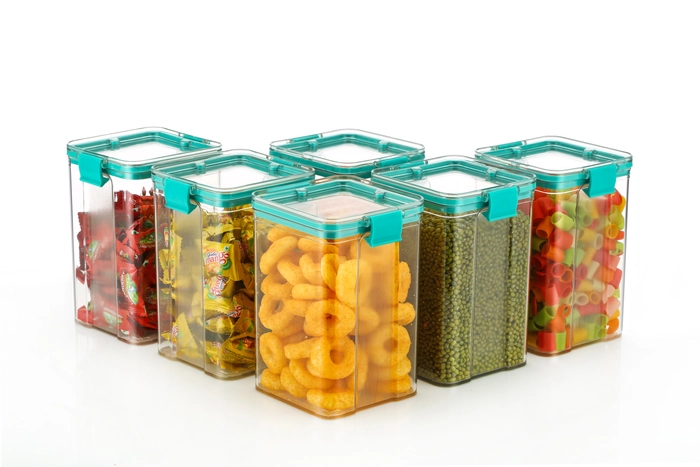 Air Tight Kitchen Plastic Storage Containers Jars Combo Set - 1100