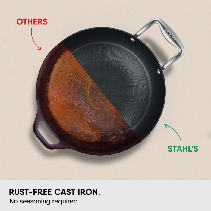 Kadhai - Cast Iron Blacksmith Hybrid Series – Stahl Kitchens