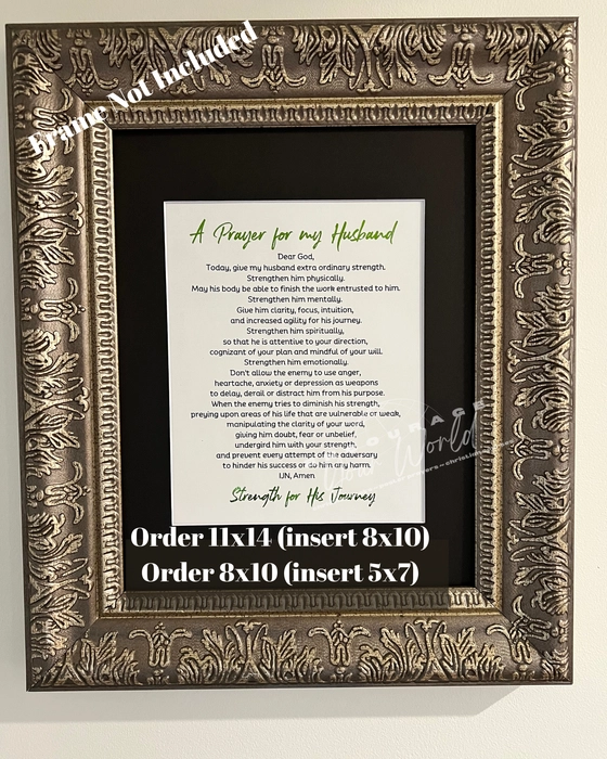 Poster Prayer - For Husband