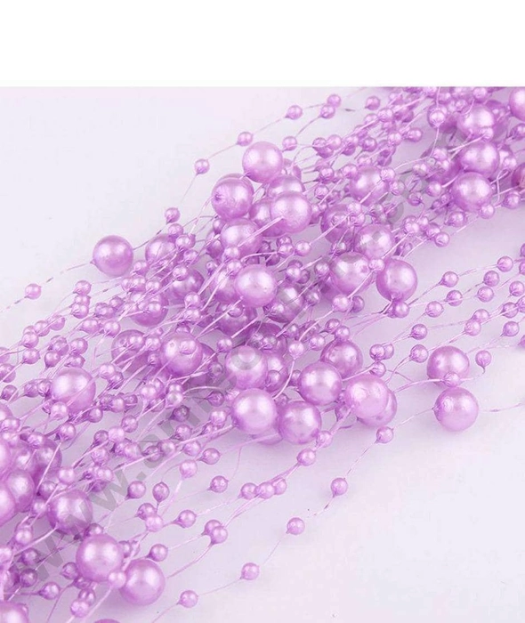 Purple Artificial Pearls String Beads Chain Cake Decoration