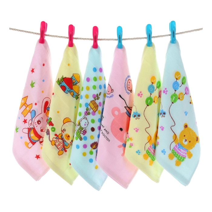 Baby Wash Cloth/ Muslin Gauze/ Face Towel/ Handkerchief/ Hanky Super Soft Quick Dry Absorbent 25 x 25cm