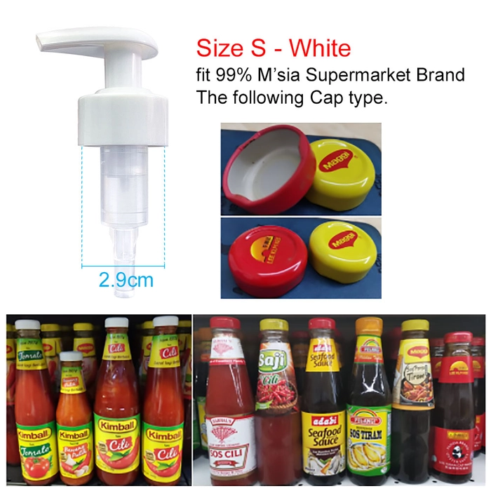 Bottle Nozzle Pump Kitchen Sauce Bottle Press Mouth Kicap Nozzle Pump Dispenser Pump Head Pam Muncung Botol