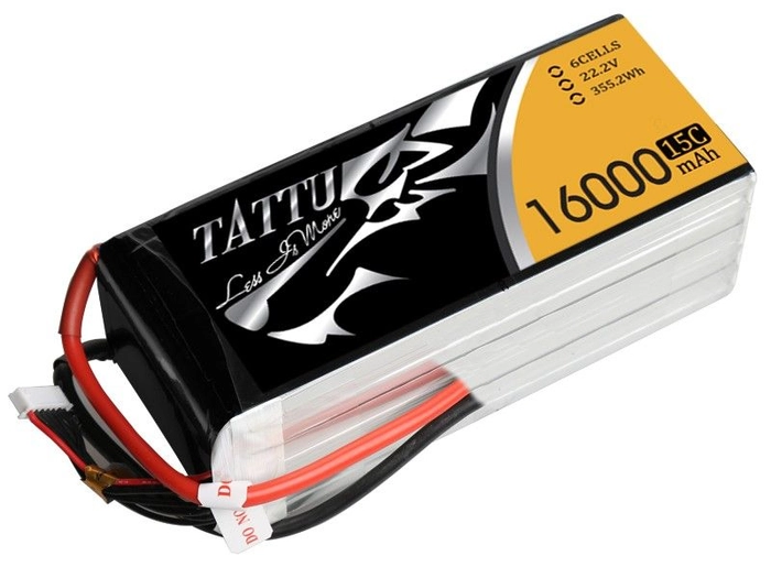 Tattu 16000mAh 6S1P 15C Lipo Battery Pack with XT90 Anti Spark Connector