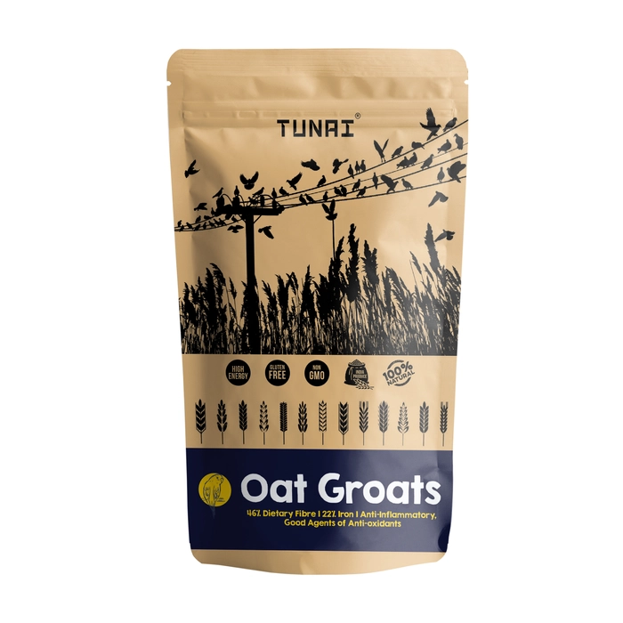 Tunai Oat Groats Bird Feed |450g| Essential Bird Food For CANARIES, FINCHES, BUDGIES, PARAKEETS, PARROTLETS, CONURES, ECLECTUS, SENEGALS, CAIQUE PARROTS, COCKATIELS, SMALL CONURES, & QUAKER PARROTS, R