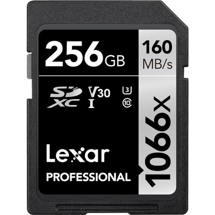 Lexar Professional 1066x SDXC UHS-I, U3, V30, RW up to 160/120 MB/s, 64GB/128GB/256GB/512GB/1TB