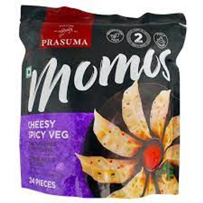 PRASUMA MOMOS - SPICY VEG (FROZEN) 24PCS