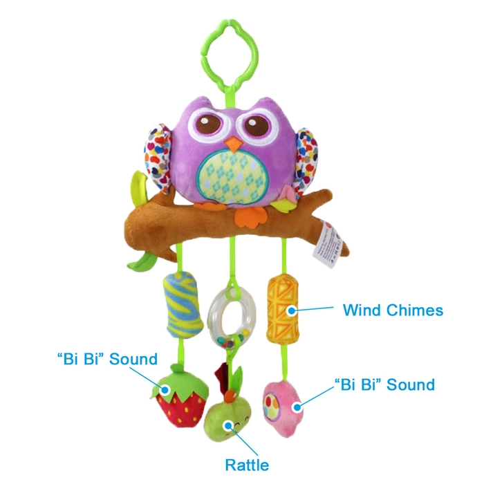 Stroller Hanging Toy Bed Baby Cot Playpens Rattle Soft Squeaker Hanging Plush Toys Happy Monkey Tororo