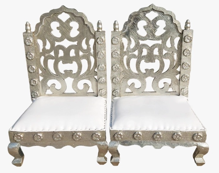 Buy White Color - Heavy Metal Premium Jaipur Mandap Chair