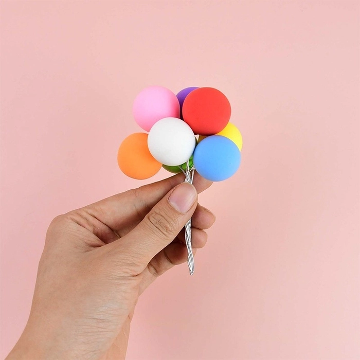 Multi Color Soft Ball Cake Toppers Decoration Tool