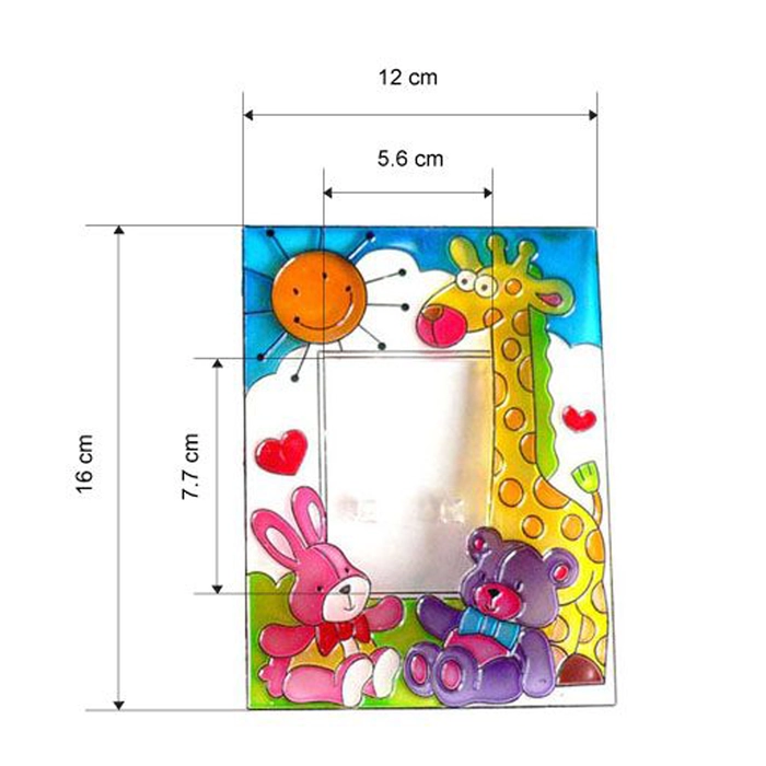 Kids Play Art & Craft Suncatcher Colourful Photo Frame Painting Box Kit Sun Catcher Foto Color Tool Set