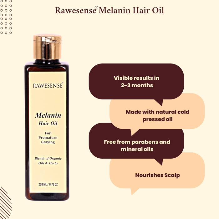 Rawesense Melanin Hair Oil for Premature Greying - 100ml