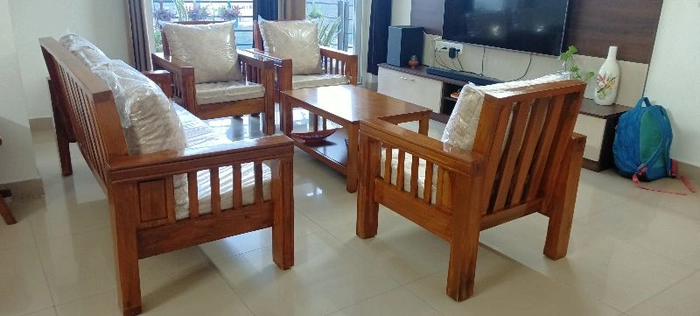 Pure teak deals wood sofa set