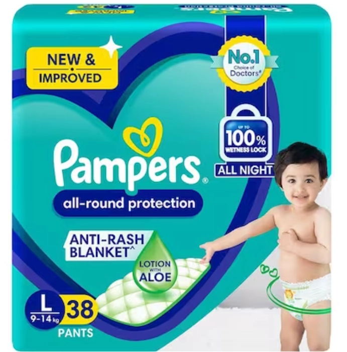 Pampers Pants Baby Diapers (Size 6 Junior Plus, 38 Pcs)