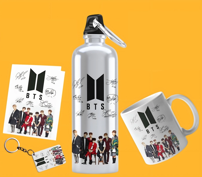 BTS Mug | BTS Cup with Keychain | BTS Coffee Mug - 350ml (Set of 2) Best  Birthday & Return Gifts for Girls