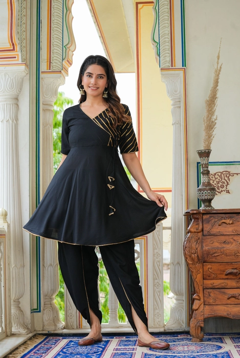 Buy Black Kurta Suit Sets for Women by Global Desi Online | Ajio.com