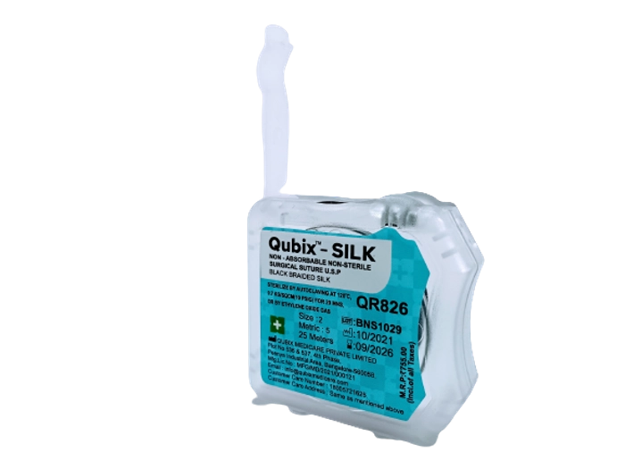 QR 826 Qubix Silk Non-Sterile Reel Size 2, 25 Mtrs