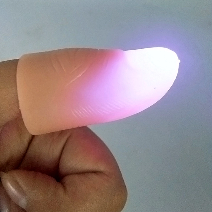 LED Thumb Magic Light Up (1 Pair) Finger Magic Show Prank Toys Birthday Party Lamp LED Toys Event Halloween