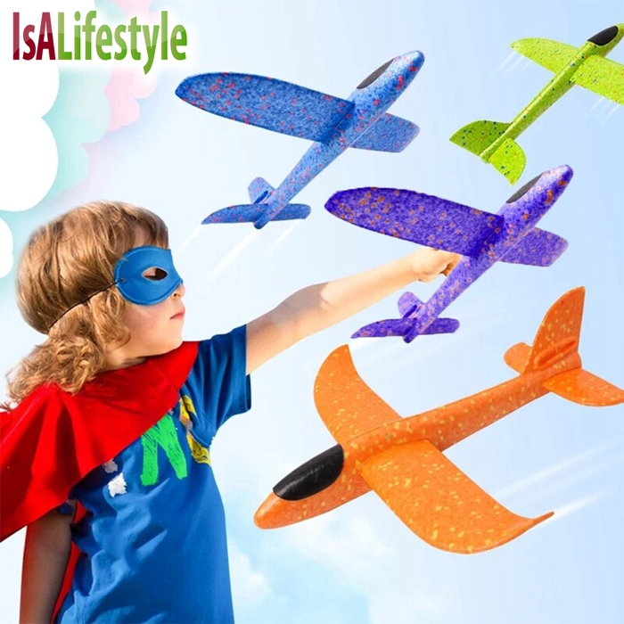 Kids Hand Throw Flying Glider Plane Toy Foam Aeroplane Model Outdoor Sports Toys for boys