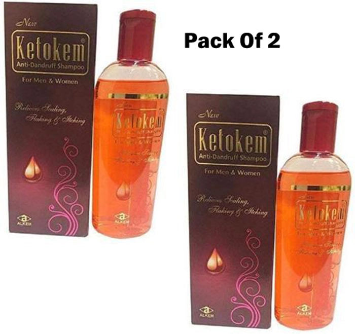 Ketokem- Anti Dandruff Shampoo for Men & Women manufactured by Alkem- Pack of 2