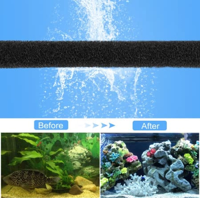 Xinyou XY-1810 Aquarium Bio Filter Sponge Media Blue and Black